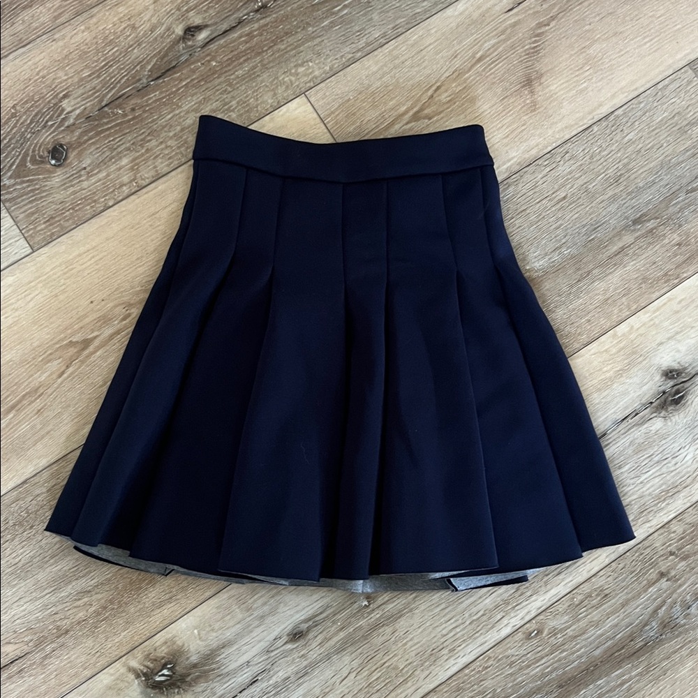 🛑 1 hour sale. Alexander Wang, XS, Midnight Navy Blue A-Line, pleated Skirt